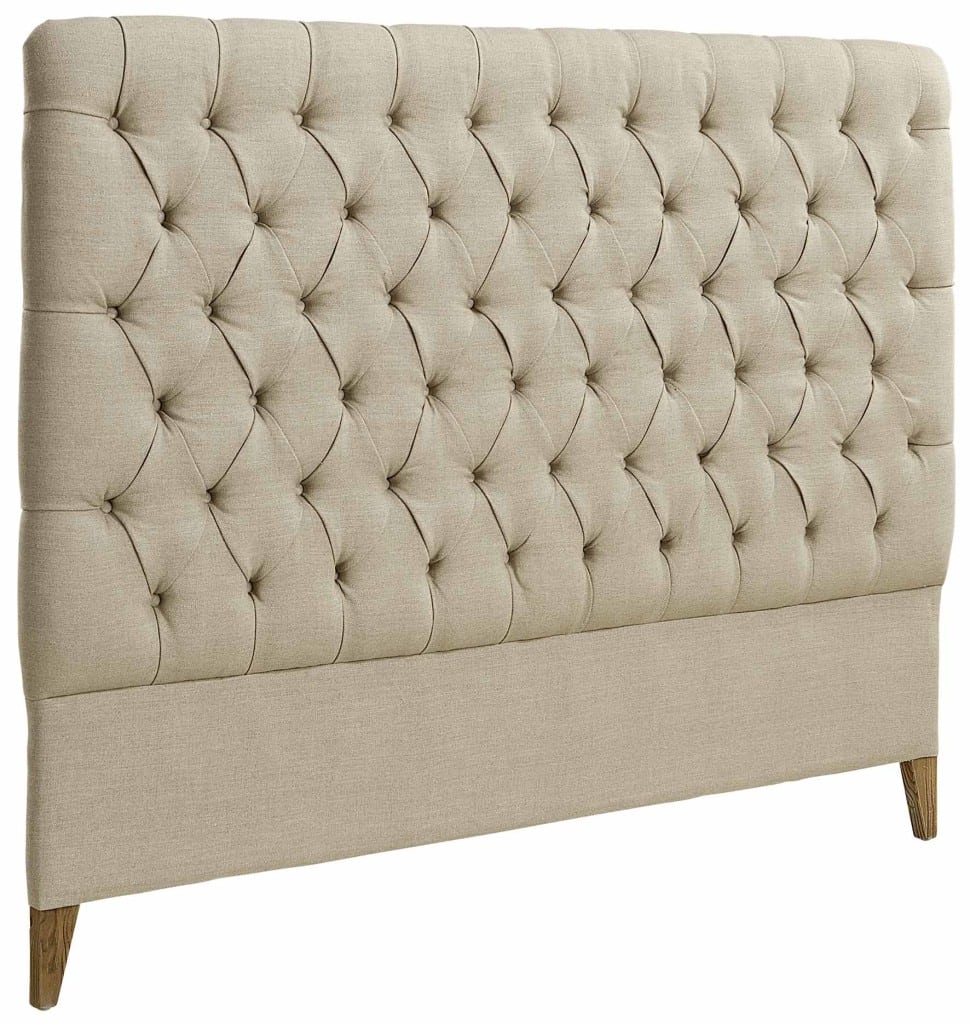 London Headboard Linen Stone Artwood