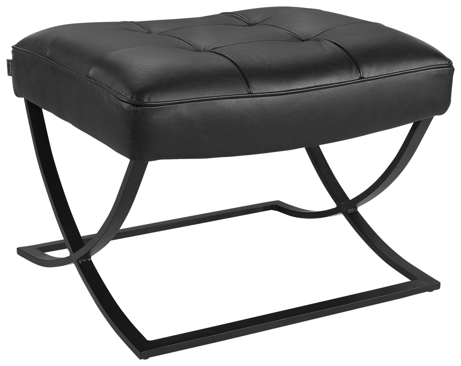 Brody Footstool Mountain Black Artwood